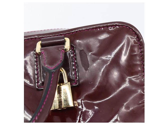 LOEWE Amazona 28 Hand Bag Patent Bordeaux Gold Tone - vista 22
