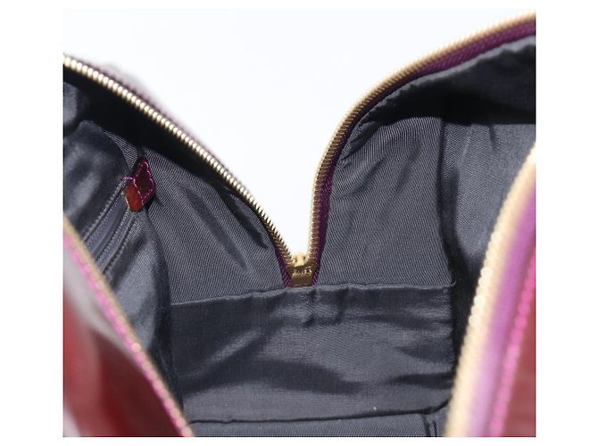 LOEWE Amazona 28 Hand Bag Patent Bordeaux Gold Tone - vista 25