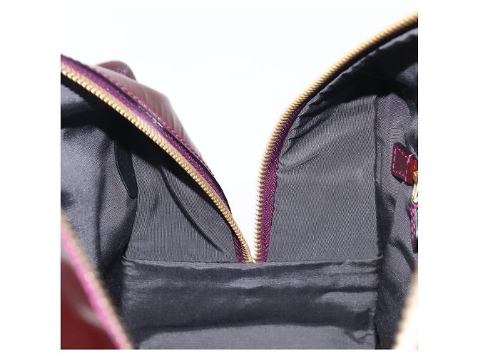 LOEWE Amazona 28 Hand Bag Patent Bordeaux Gold Tone - vista 26