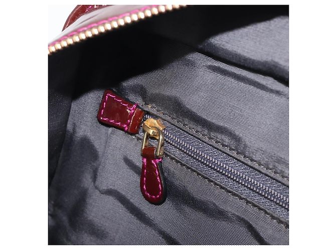 LOEWE Amazona 28 Hand Bag Patent Bordeaux Gold Tone - vista 27