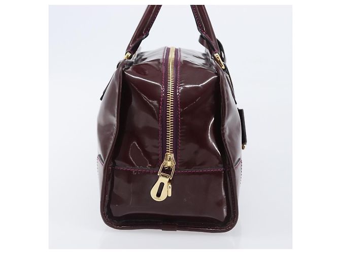 LOEWE Amazona 28 Hand Bag Patent Bordeaux Gold Tone - vista 3