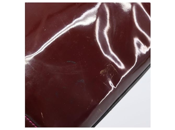LOEWE Amazona 28 Hand Bag Patent Bordeaux Gold Tone - vista 9