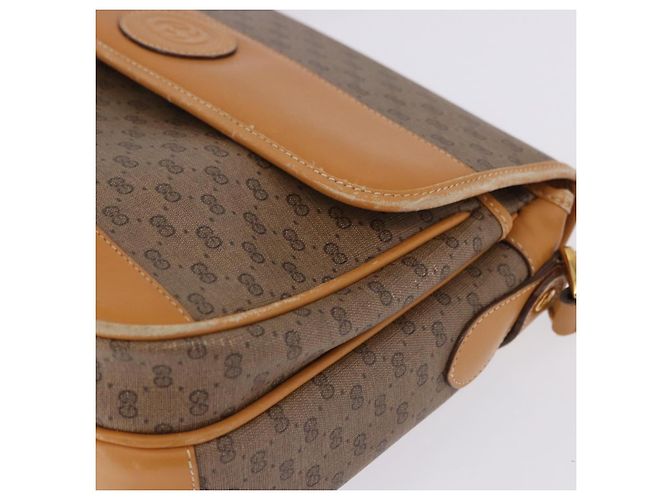 GUCCI Micro GG Shoulder Bag PVC Leather Beige Gold Tone 001 116 0925 - vista 14