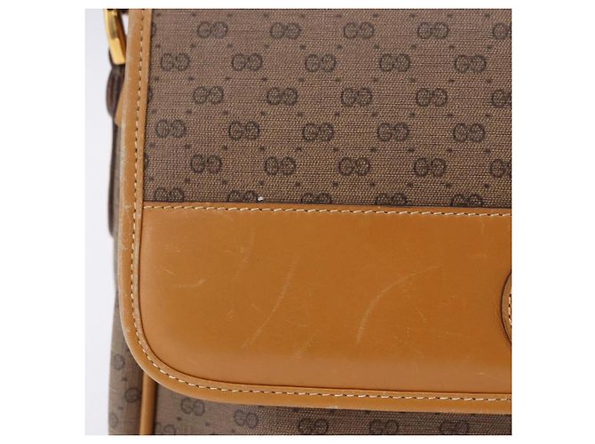 GUCCI Micro GG Shoulder Bag PVC Leather Beige Gold Tone 001 116 0925 - vista 2
