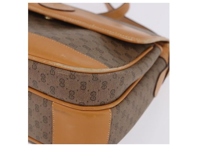 GUCCI Micro GG Shoulder Bag PVC Leather Beige Gold Tone 001 116 0925 - vista 24