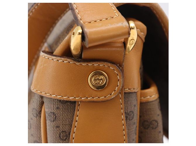 GUCCI Micro GG Shoulder Bag PVC Leather Beige Gold Tone 001 116 0925 - vista 28