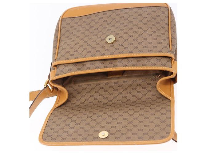 GUCCI Micro GG Shoulder Bag PVC Leather Beige Gold Tone 001 116 0925 - vista 29