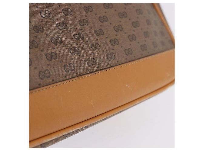 GUCCI Micro GG Shoulder Bag PVC Leather Beige Gold Tone 001 116 0925 - vista 3