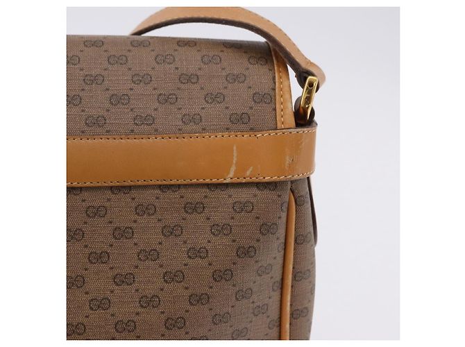GUCCI Micro GG Shoulder Bag PVC Leather Beige Gold Tone 001 116 0925 - vista 5