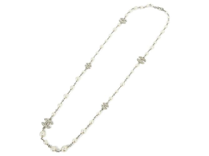 Colar Chanel 36121 Prata Branco - vista 2