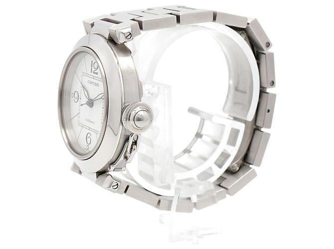 Orologio da uomo Cartier Pasha C W31074M7 Quadrante Argento - vista 2