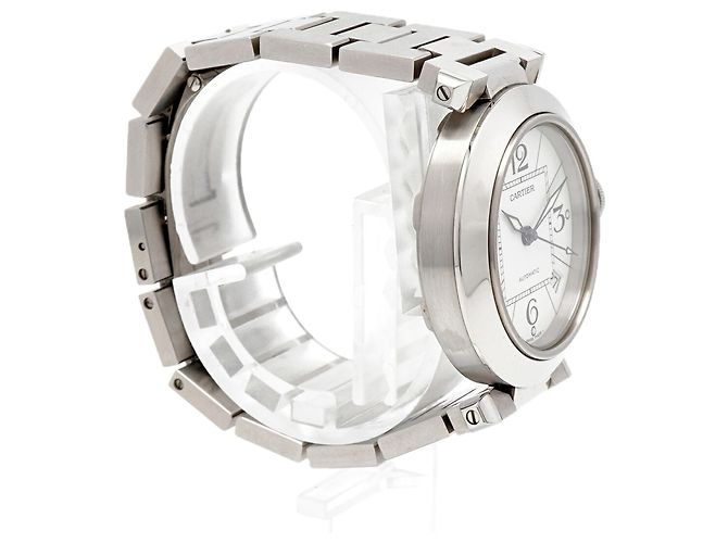 Orologio da uomo Cartier Pasha C W31074M7 Quadrante Argento - vista 3
