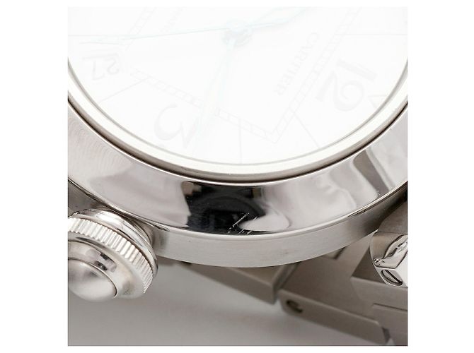 Orologio da uomo Cartier Pasha C W31074M7 Quadrante Argento - vista 7