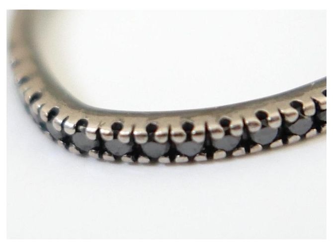 Autre Marque Anillo Alinka Half Infinity Diamante negro y 18oro blanco kt - vista 2