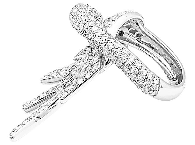 Boucheron Ring, "Sammlungs Tiere: "Cypris, der Schwan", Weißgold, Diamanten, Rubine. - Ansicht 4