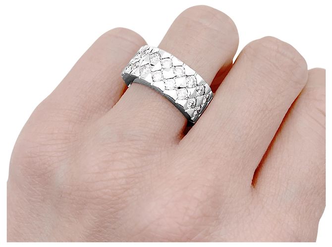 Anillo Boucheron, oro blanco y diamantes. - vista 6