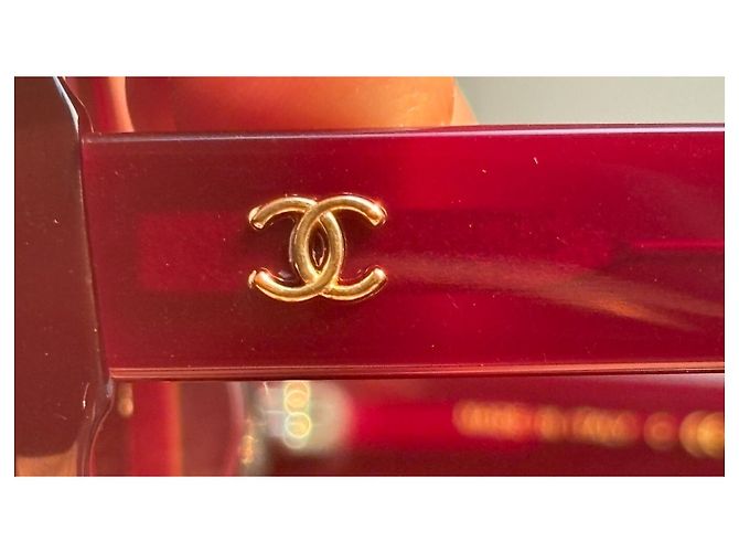 Runde Sonnenbrille Chanel burgunder- Himbeere rot 5489 3N - Ansicht 12