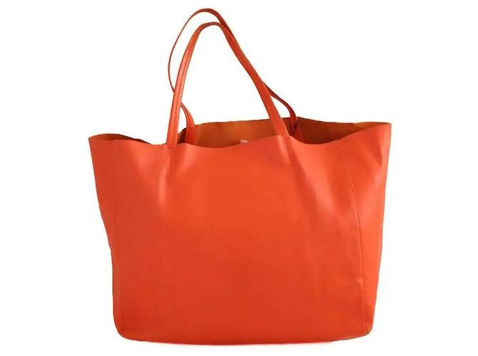 Cabas Céline Oranger Leder-Horizontal-Shopper - Ansicht 3