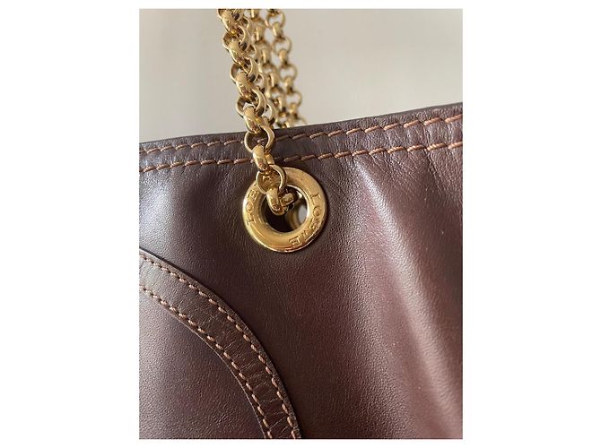 Loewe Borsa Tote in Pelle Marrone con Catena - vista 5