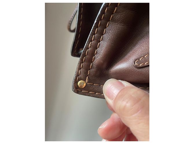 Loewe Borsa Tote in Pelle Marrone con Catena - vista 8