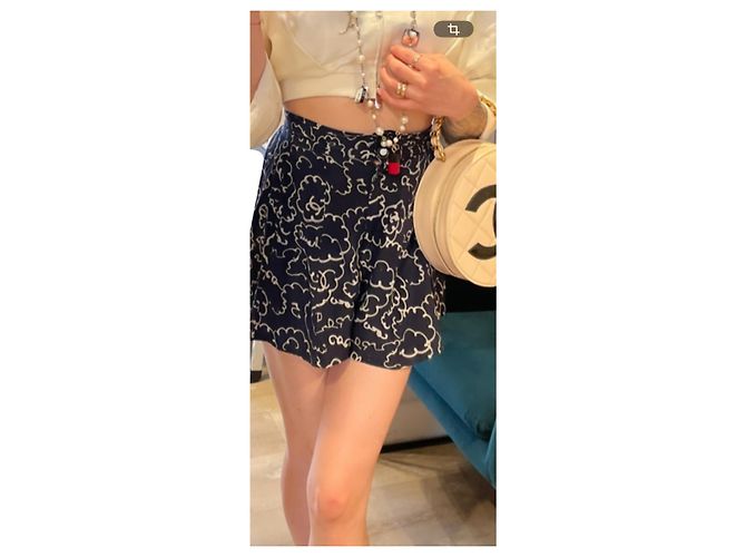 Gonna culotte Chanel in seta stampata - vista 9