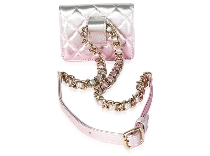 Chanel Metallic Ombre gesteppte Lammfell-Gürteltasche - Ansicht 4