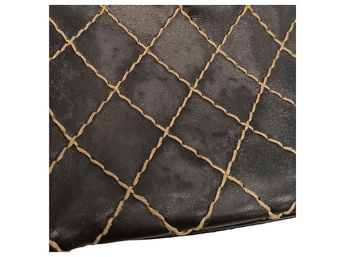 Borsa Chanel Black CC Calfskin Wild Stitch - vista 6