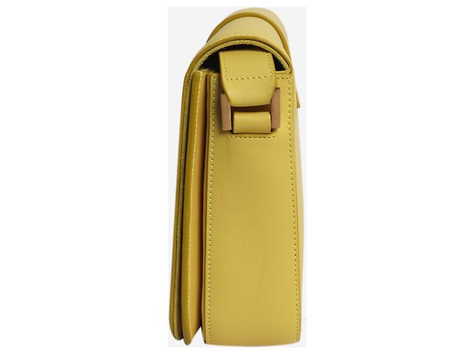 Saint Laurent Borsa a tracolla con patta Chyc Gialla - vista 3