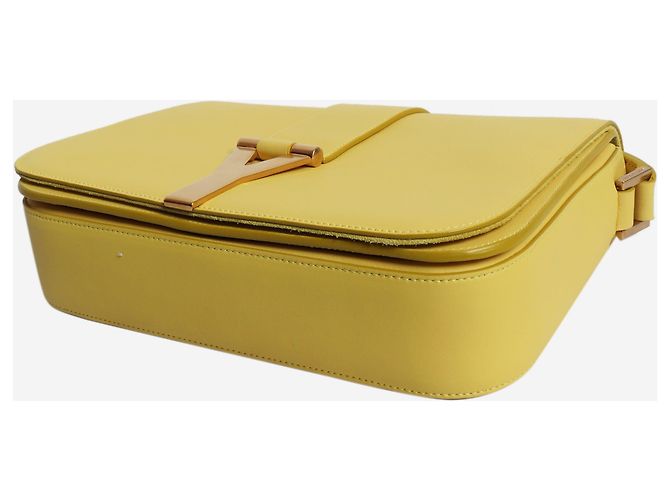 Saint Laurent Borsa a tracolla con patta Chyc Gialla - vista 5