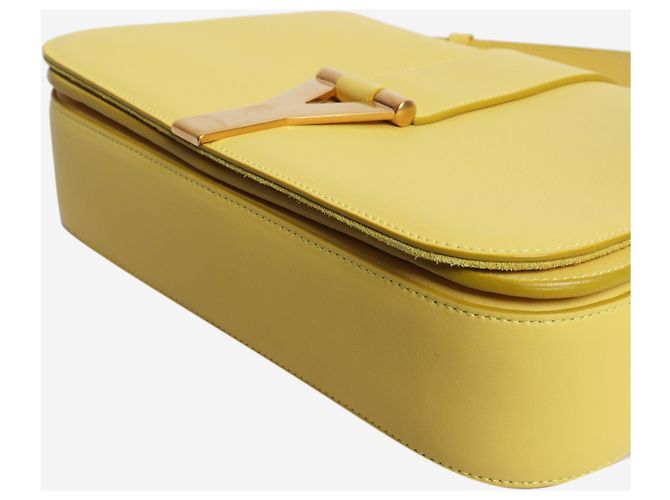Saint Laurent Borsa a tracolla con patta Chyc Gialla - vista 7