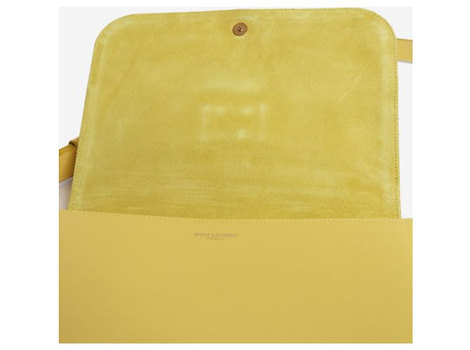 Saint Laurent Borsa a tracolla con patta Chyc Gialla - vista 8