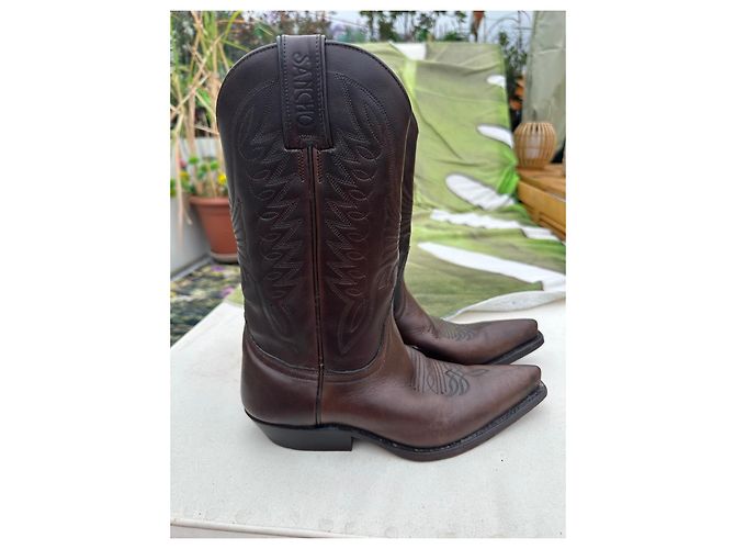 Autre Marque Sancho Botas Western de Cuero Marrón - vista 4
