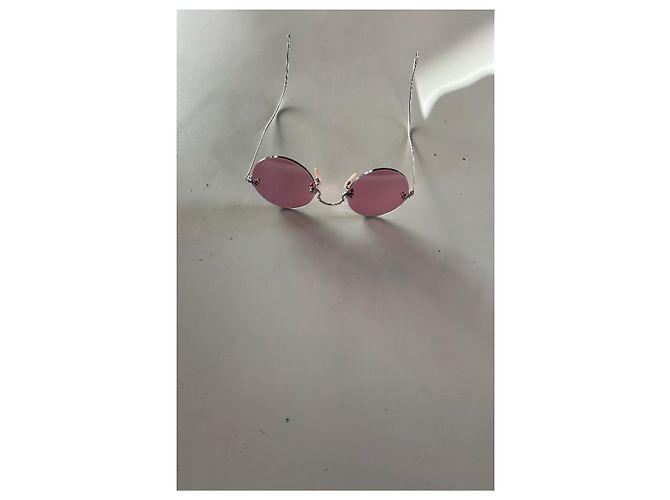 Autre Marque Retrospeecs&Co Occhiali da sole rotondi argento - Lenti rosa - vista 10