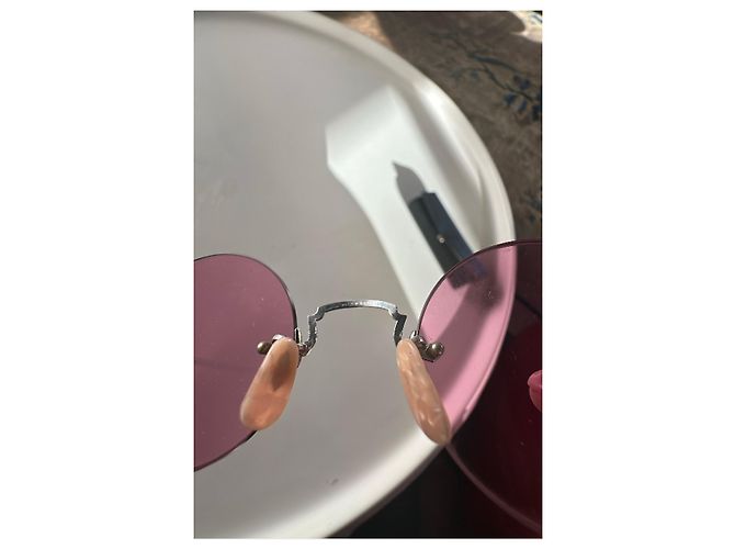 Autre Marque Retrospeecs&Co Occhiali da sole rotondi argento - Lenti rosa - vista 5