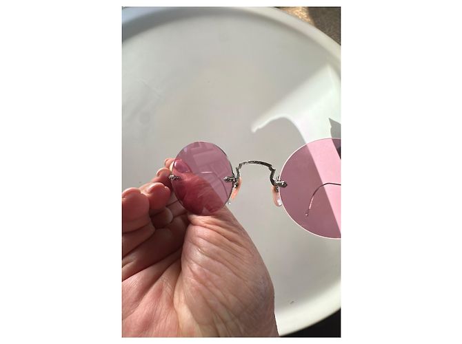 Autre Marque Retrospeecs&Co Occhiali da sole rotondi argento - Lenti rosa - vista 6