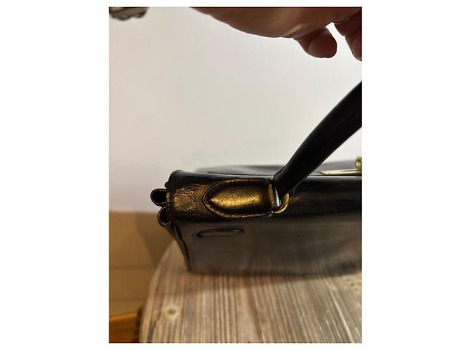 Borsa Hermès Kelly in pelle box nera retourné - vista 15