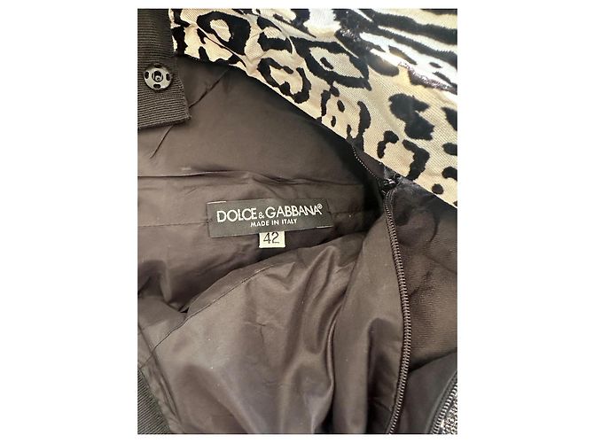 Saia Dolce & Gabbana de seda com estampado de leopardo e bolinhas - vista 2