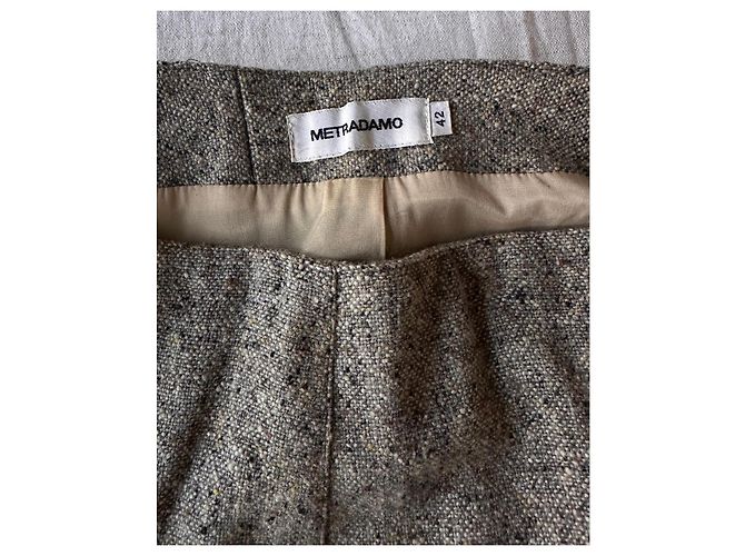 Autre Marque Metradamo beiger Tweed-Bleistiftrock - Ansicht 2