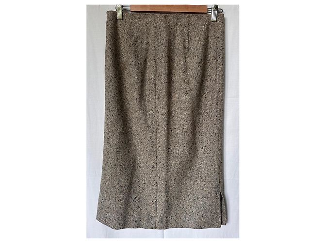 Autre Marque Metradamo beiger Tweed-Bleistiftrock - Ansicht 3