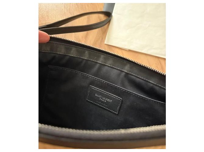 Autre Marque Saint Laurent Rive Gauche Pochette in paglia - vista 4