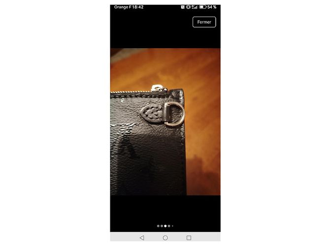 Pochette Louis Vuitton Urs Fischer Monogram Nero in pelle - vista 2