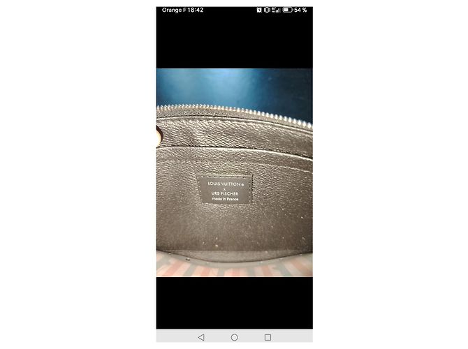Pochette Louis Vuitton Urs Fischer Monogram Nero in pelle - vista 3