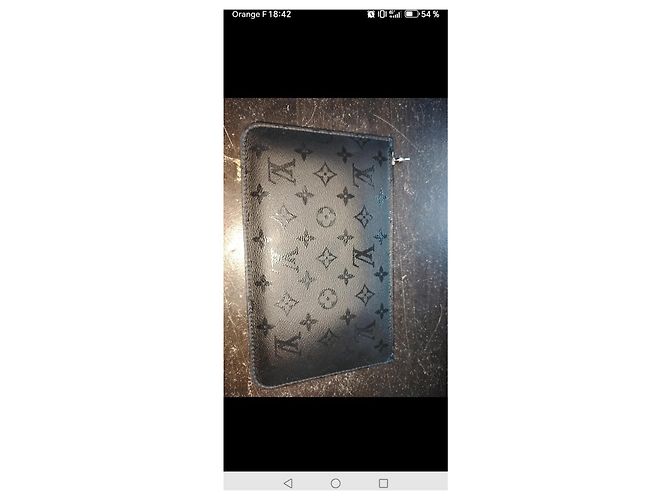 Pochette Louis Vuitton Urs Fischer Monogram Nero in pelle - vista 4