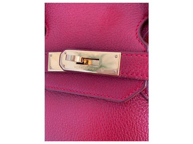Hermès Birkin 35 Bolso de cuero rojo - vista 3
