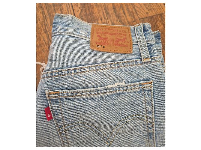 Levi's 501 Skinny Jeans Damen W27 L32 Hellblau Denim - Ansicht 2