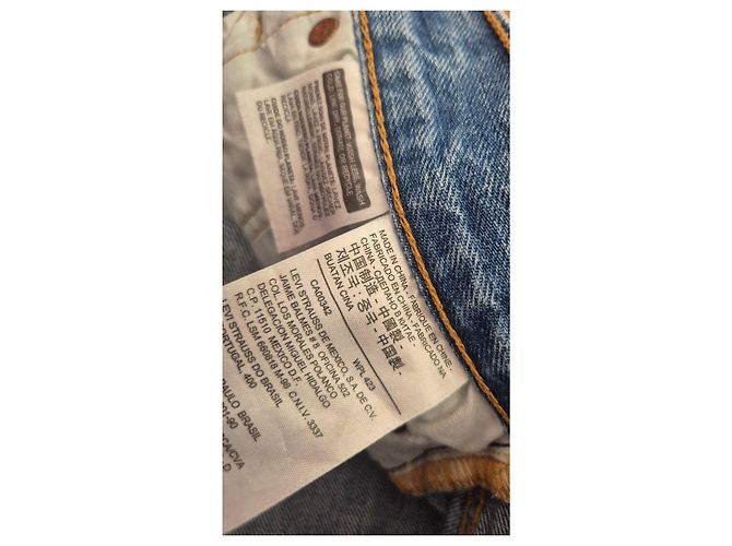 Levi's 501 Skinny Jeans Damen W27 L32 Hellblau Denim - Ansicht 9