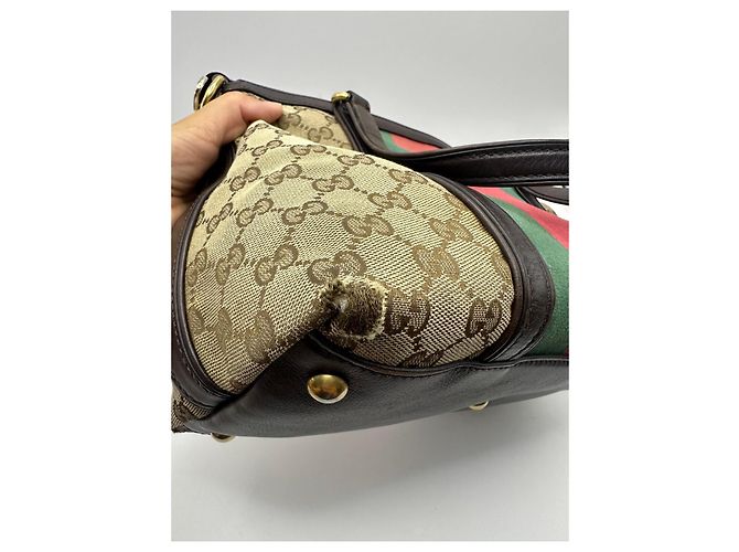 Bamboo Borsa Hobo Gucci Rania Tela Monogram GG - vista 10