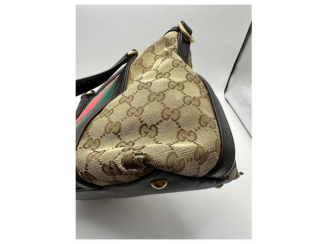 Bamboo Borsa Hobo Gucci Rania Tela Monogram GG - vista 11