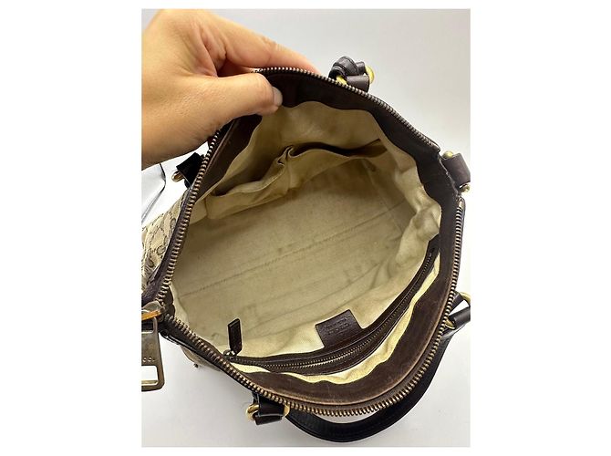 Bamboo Borsa Hobo Gucci Rania Tela Monogram GG - vista 13