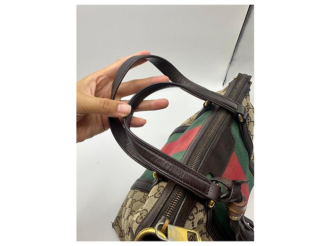 Bamboo Borsa Hobo Gucci Rania Tela Monogram GG - vista 15